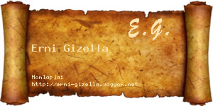 Erni Gizella névjegykártya