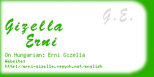 gizella erni business card